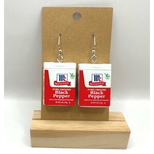 Mini brand McCormick Black Pepper earrings